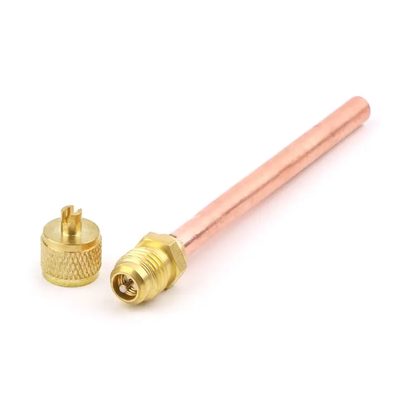 MEXI 10pcs Air Conditioner Refrigeration Access Valves 6mm OD Copper Tube Filling Parts | Refrigerator