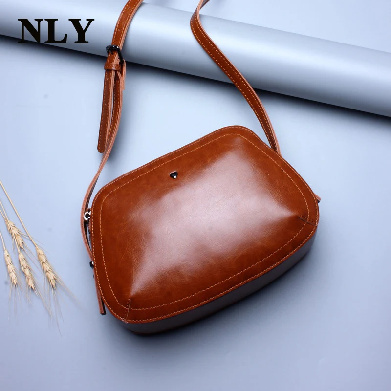 Винтаж кожа двойной молнии Для женщин сумка Дамы Crossbody Повседневное | Багаж и