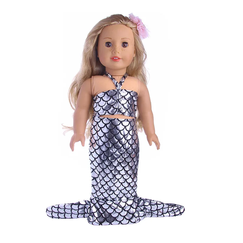 Модный Купальник Русалка LUCKDOLL 18 дюймов американская кукла 43 см аксессуары для