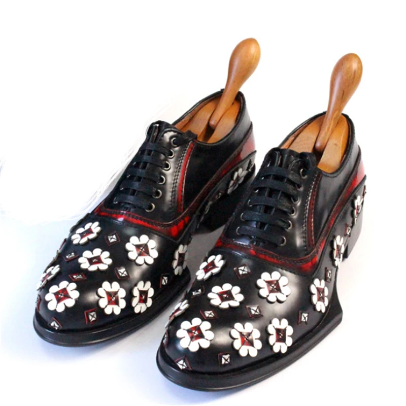 Классические высококачественные мужские туфли Bullock из чистой кожи ручной работы