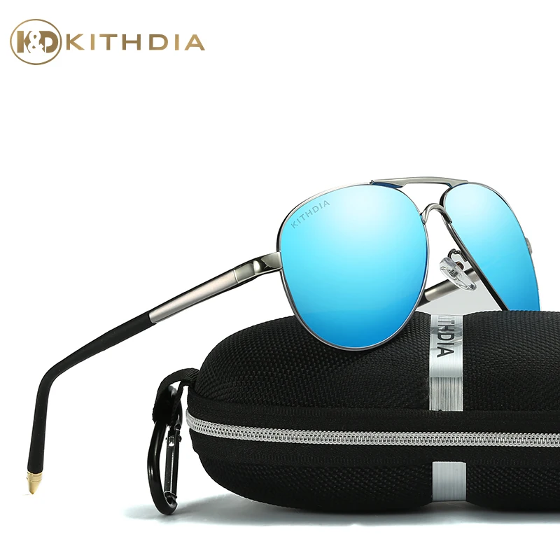 Купи KITHDIA Brand Metal Frame With Mirror Lens Polarized Men Sunglasses Women Male Driving Sun Glasses With Original Package KD8503 за 739 рублей в магазине AliExpress