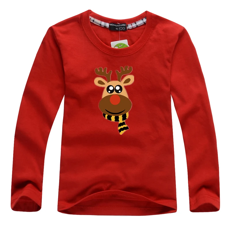 Рождественские футболки для мальчиков и девочек от 1 года до 8 лет Рождественская
