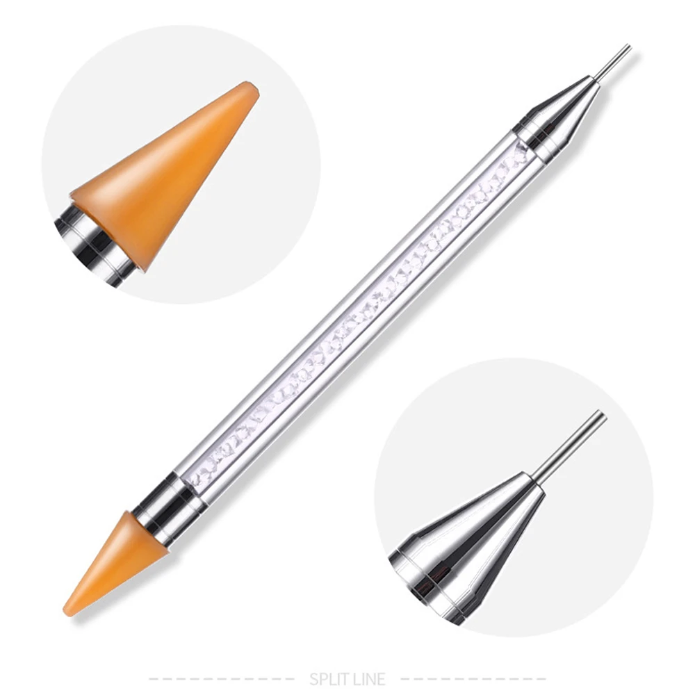 Nail makeup Dotting Pens Polish Pen Brush Drill Point Flower Line Rhinestones Tip Painting Drawing Manicure Tools | Красота и