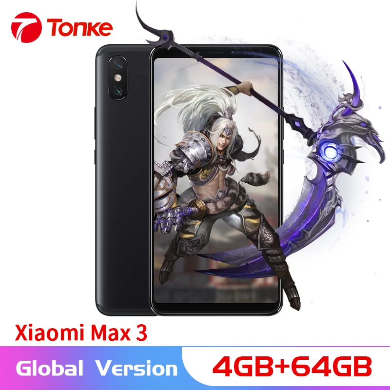Оригинальная глобальная версия Xiaomi Max 3 4 GB ram 64 rom 6 9 ''экран 5500 mAh Мобильный