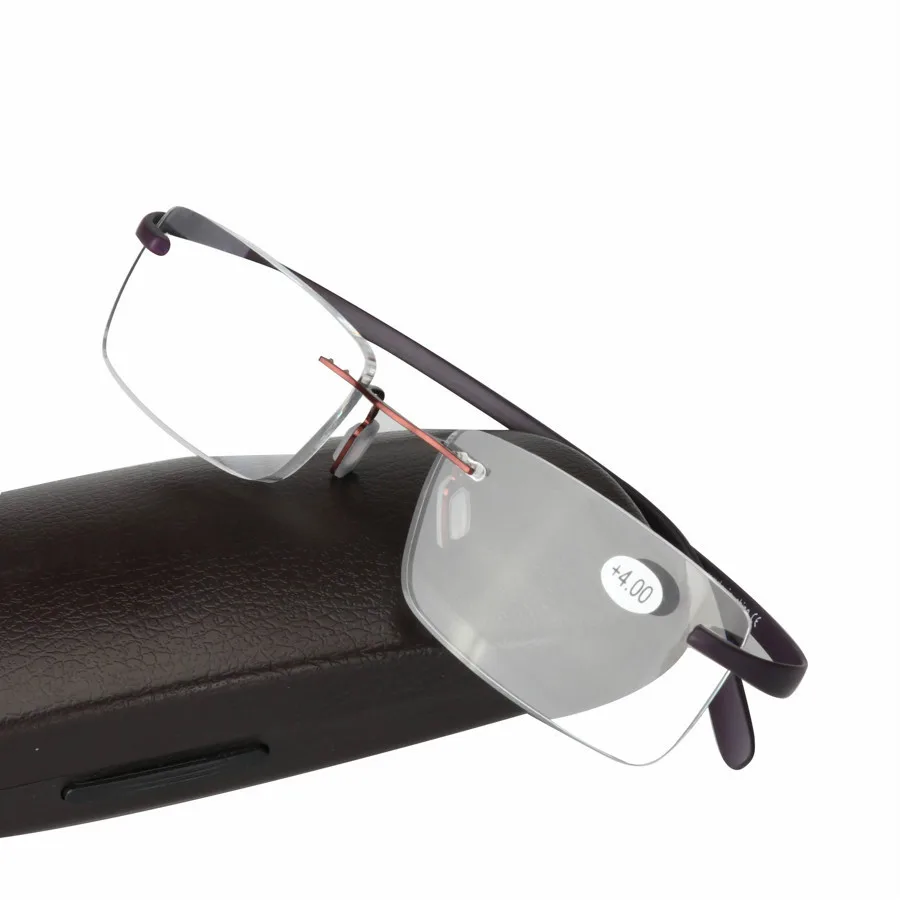 

2019 New Super elastic tr90 TR Light unisex Rimless reading glasses man woman presbyopic oculos de leitura