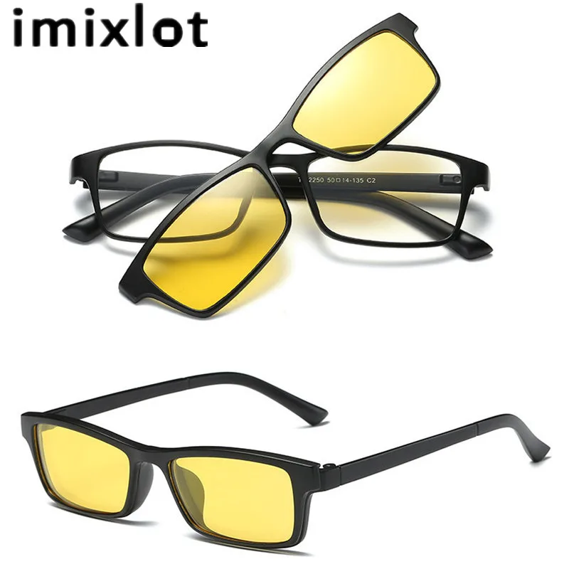 Мужские солнцезащитные очки IMIXLOT поляризационные на магнитной застежке с