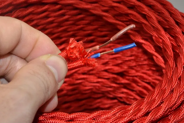 Электрический витой текстильный кабель подвесной светильник шнур Эдисона