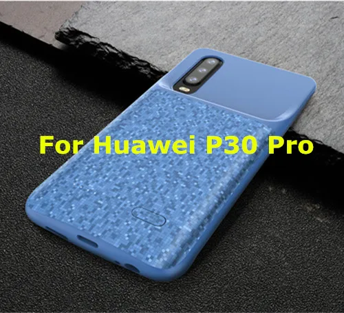 4700 мАч портативный чехол для батареи huawei P30/P30 Lite резервный внешний аккумулятор для huawei P30 Pro Расширенный чехол для аккумулятора телефона - Цвет: Blue For P30 Pro