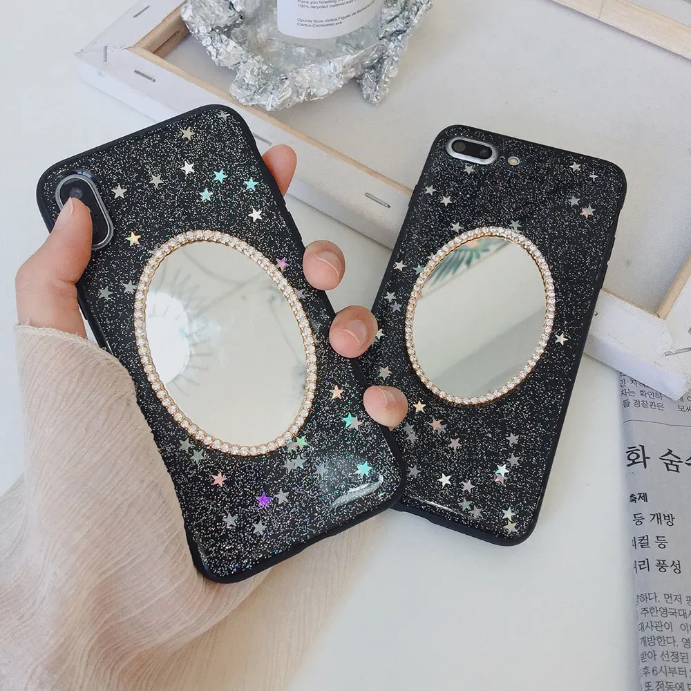Мягкий силиконовый чехол Boucho для iphone 6 6s 7 8 Plus plus блестящая задняя крышка со