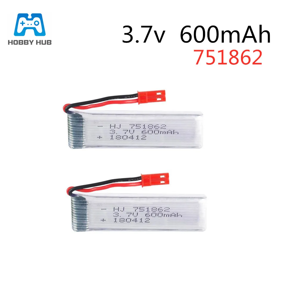 Литий-полимерный аккумулятор 3 7 в 600 мАч для Syma S032G WLtoys V929 V959 udi U818A запасные части