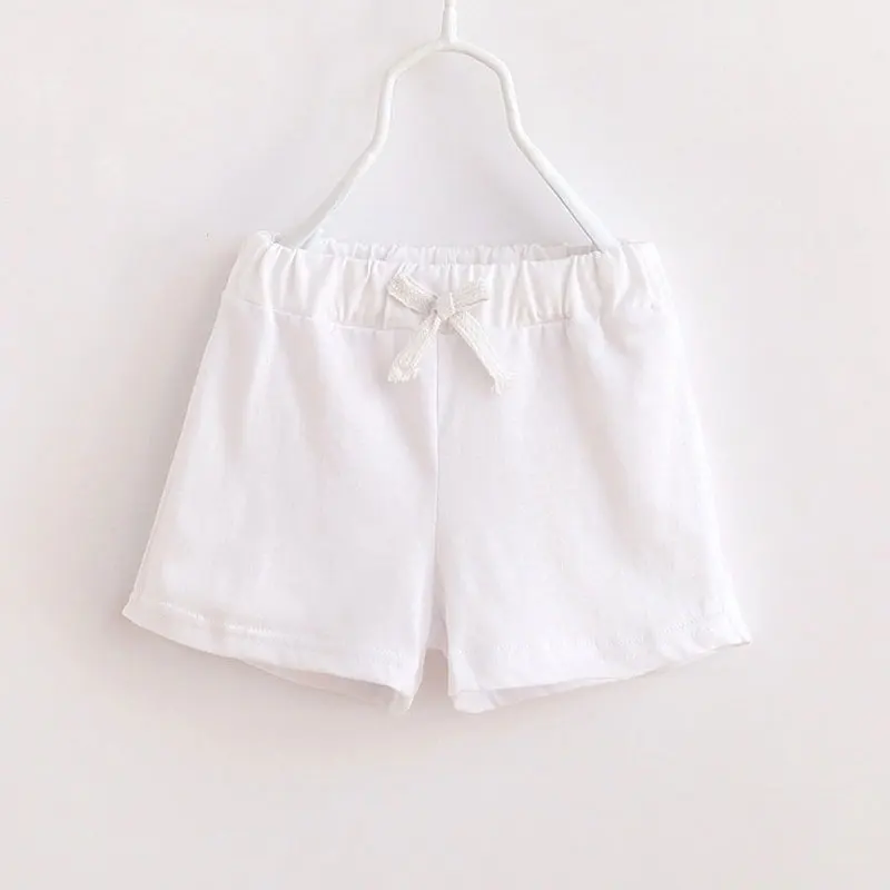 White 1 предмет, мягкие хлопковые короткие детские штаны для мальчиков и девочек летние детские Шорты повседневные детские шорты брюки детские одежда - Цвет: White