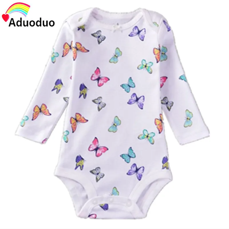 Детский хлопковый комбинезон с длинными рукавами для новорожденных-24 мес. |