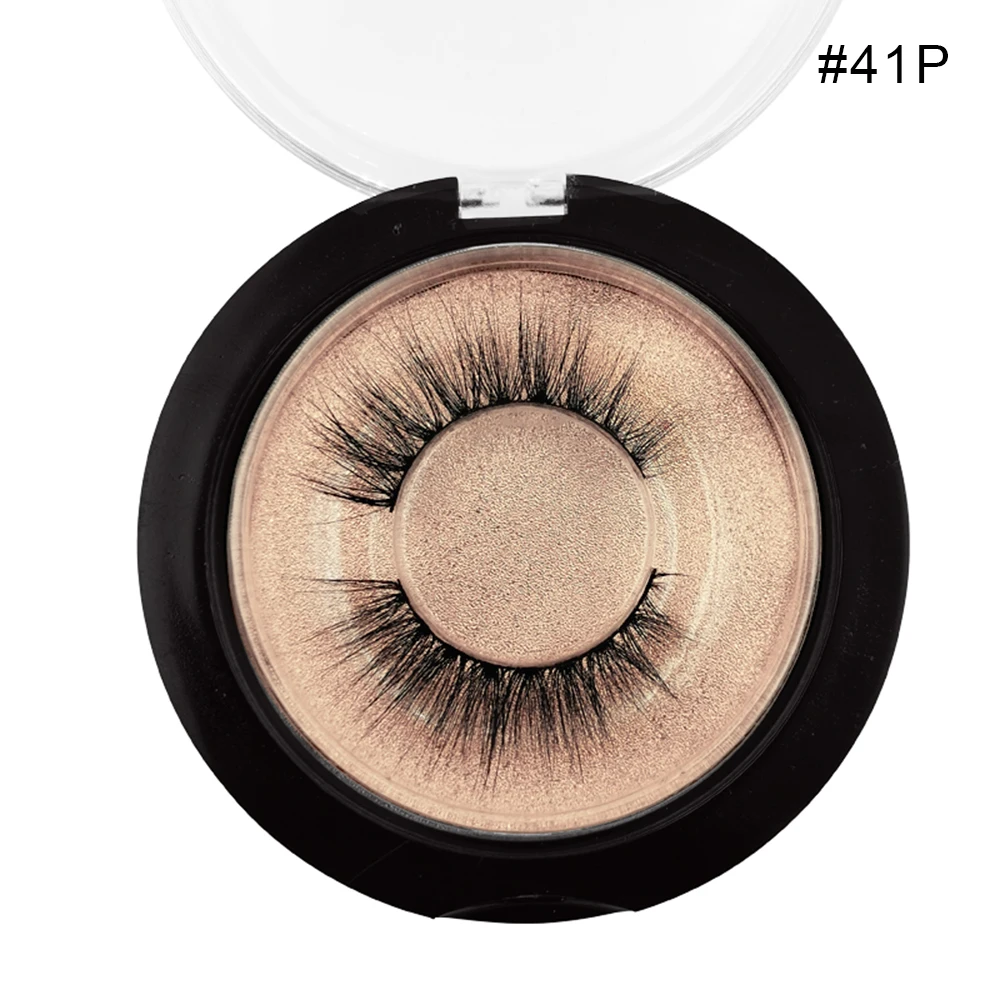 41P 1 pair Natural Black Soft False Eyelashes 3D Mink Eyelash Eyelash Natural Eyelash Makeup Accessories Eyelash Extension - Цвет: 41P