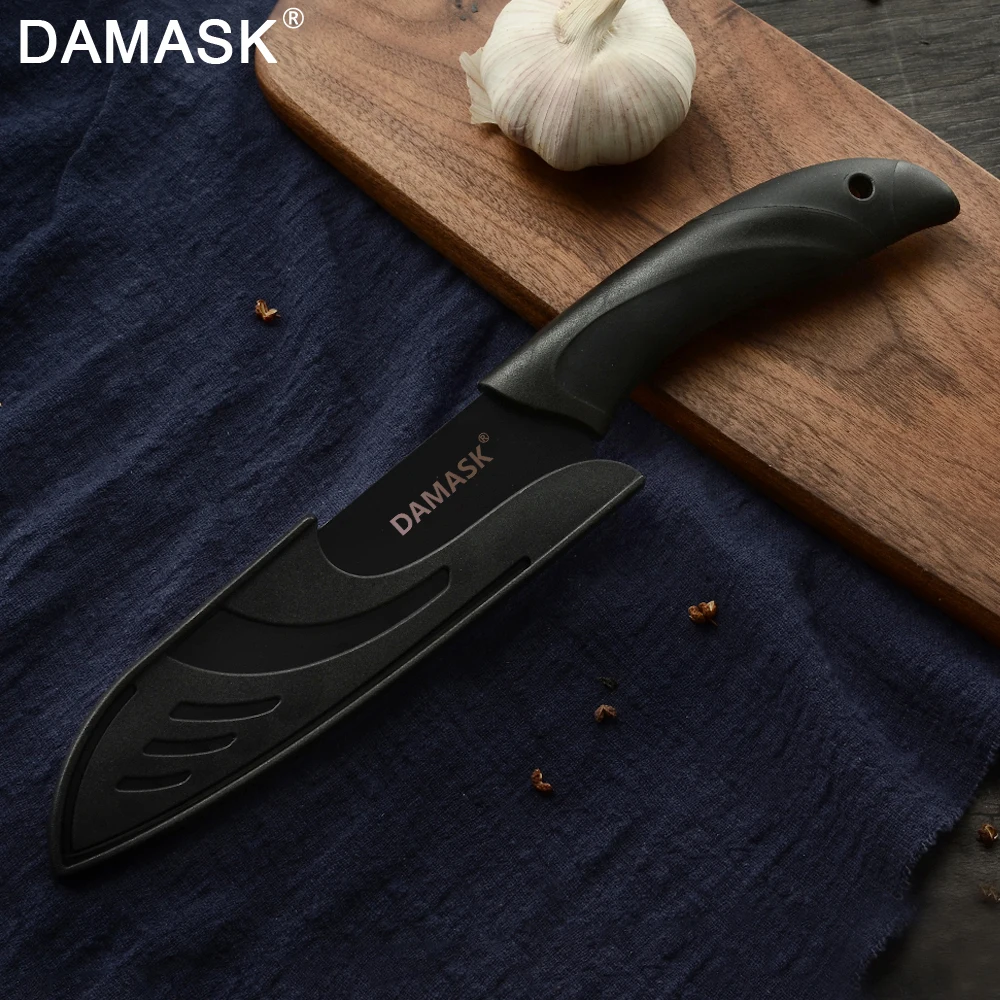 Damask нож шеф повара 3Cr13 стальные ножи с крышками для нарезки хлеба Santoku Vegetabl ручки