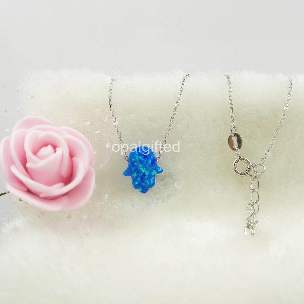 Ожерелье из синтетического опала 1 шт./лот OP05 голубое женское ожерелье 11x13 мм