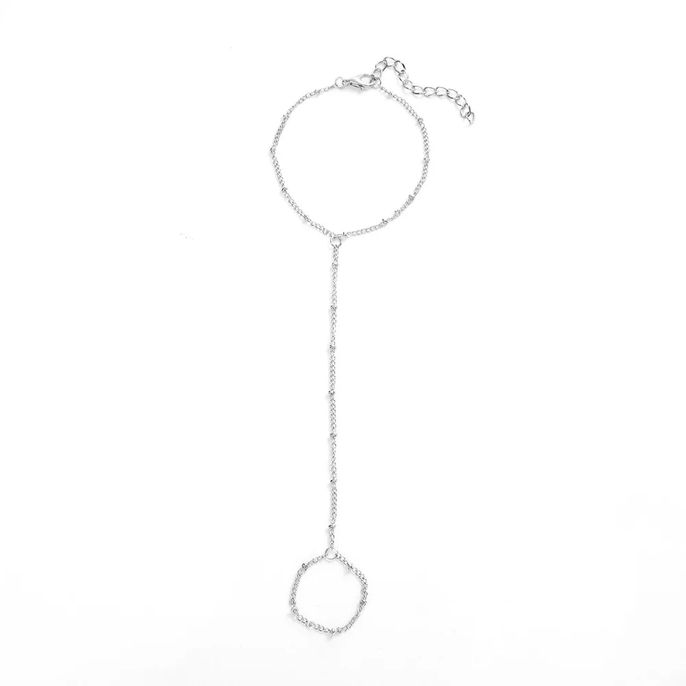 DoreenBeads ручной раб на цепи браслеты для женщин летние модные украшения золотой цвет/серебряный цвет 18,3 см длинные 1 шт. тренд
