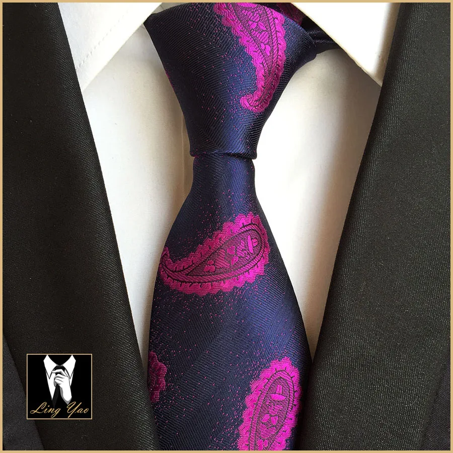 Модный дизайн галстук на шею 8 см классический стильный фиолетовый высокое