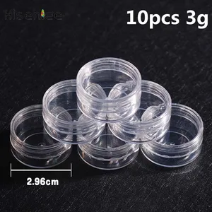 Пластиковая баночка для косметики, 10 шт., 2,5 г3 г, для крема акриловый баночек для теней для век, многоразовые бутылочки, портативный пластиковый прозрачный чехол