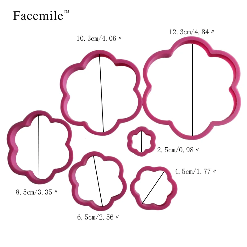 Facemile 6 размер сливы вырубка для печенья жаропрочная посуда набор работы с