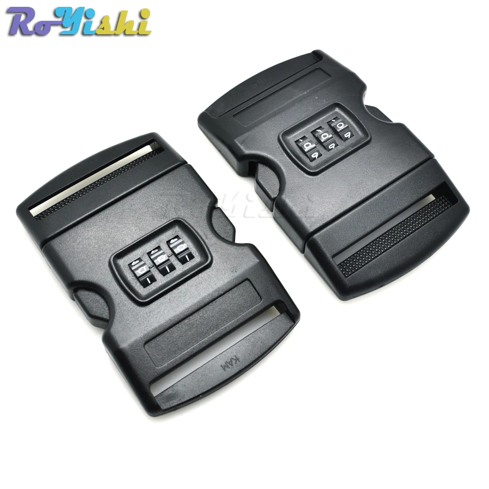 100 unids/paquete de 2 "correas con contrase&ntilde;a, hebilla de separaci&oacute;n de seguridad de pl&aacute;stico para mochila de equipaje de viaje-5