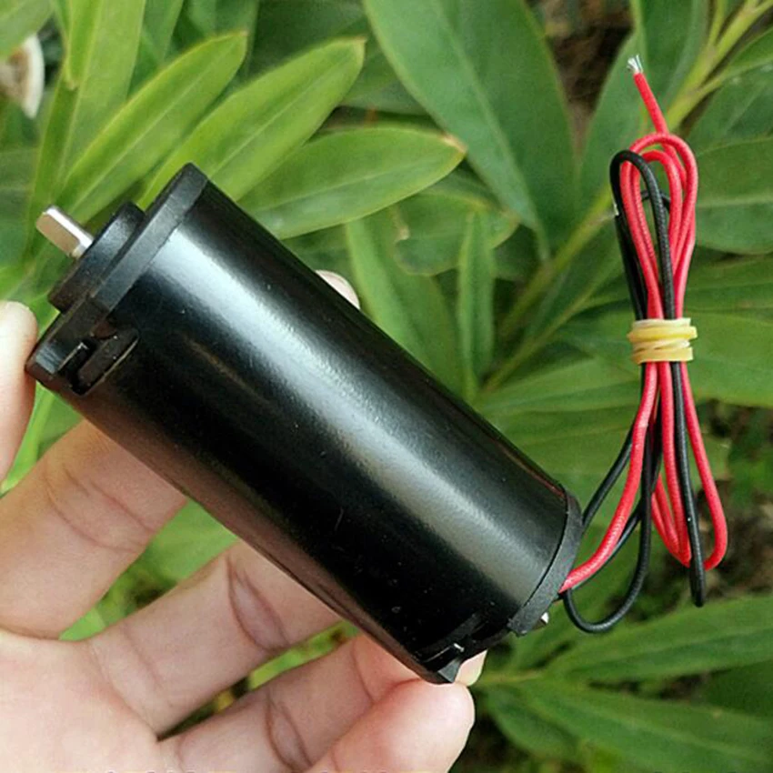 Черный металлический двигатель постоянного тока шариковый подшипник постоянный