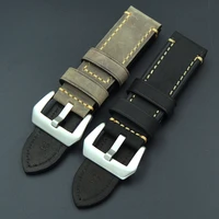 watch band 20 22 24 26mm mens high quality calf leather watch strap for panerai omega seiko various brands of large watches