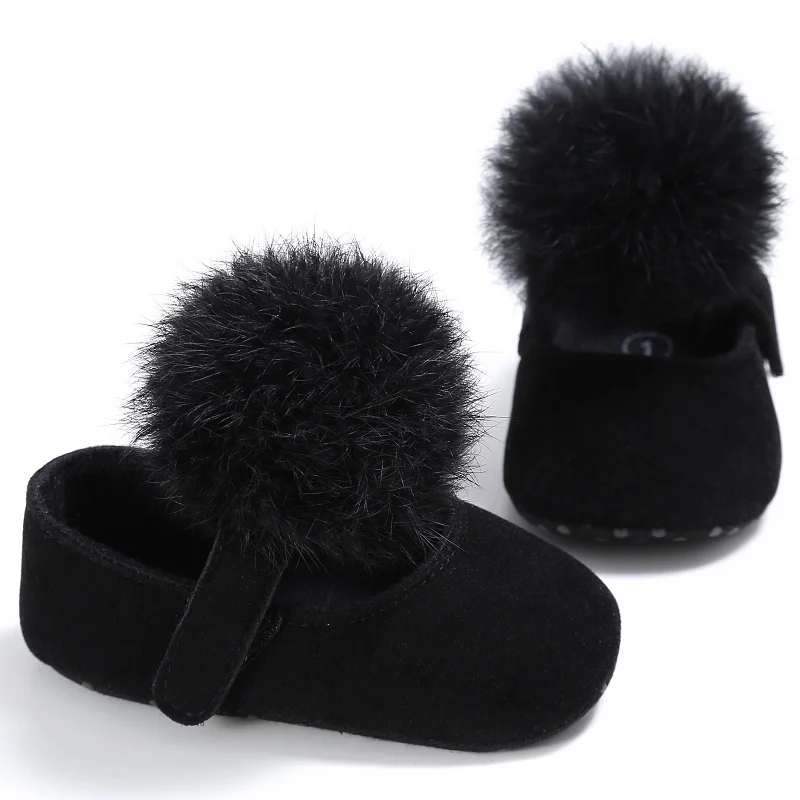 Обувь для маленьких девочек 0-18 м с помпоном