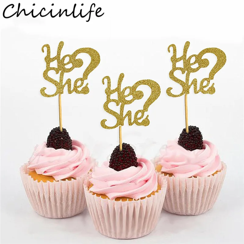 Chicinlife/5 шт. золотых топов для кексов мальчиков и девочек на день рождения детского