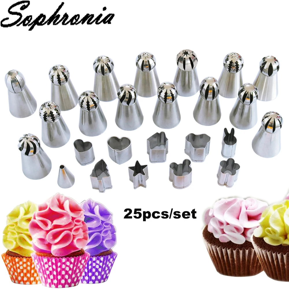 

Сопла и нож для печенья из нержавеющей стали Sophronia, 25 шт./набор