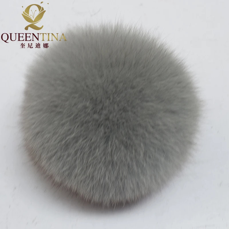Настоящий помпон из лисьего меха шары помпоны натурального для шапок и большая