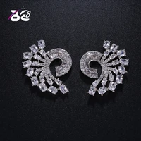 be 8 new design charm wings fashionable luxury crystal stud earrings for women wedding party jewelry e395