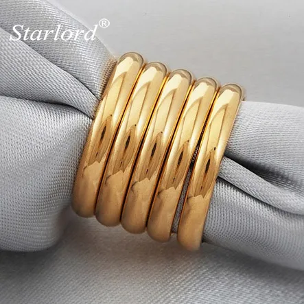 

Starlord Band Rings For Men / Women Jewelry Gold Color Multi-Layer Simple Circle Rings 3MM Gold Rings 5R102