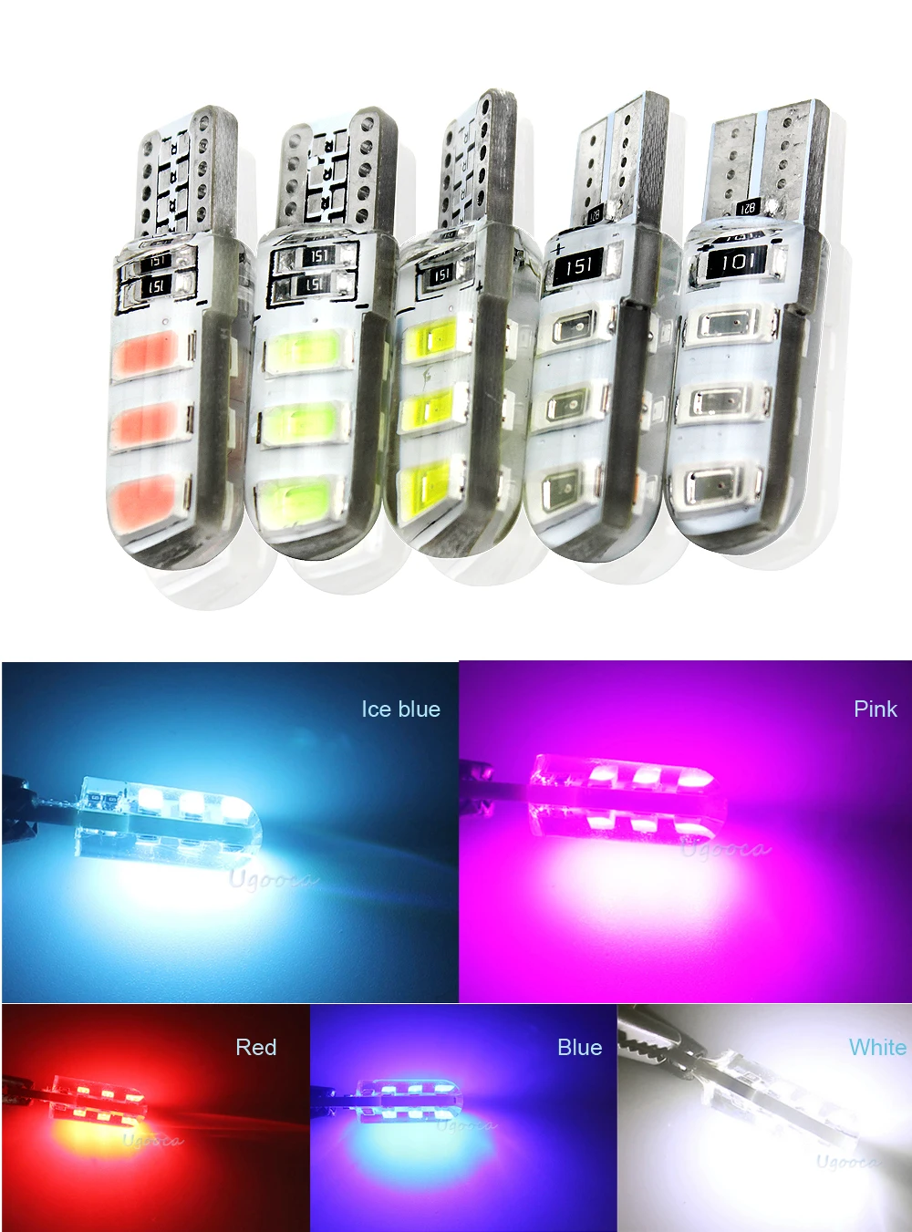 50X T10 W5W светодиодный светильник для салона автомобиля 2835 12 SMD лампа 12В 194 501 Клин
