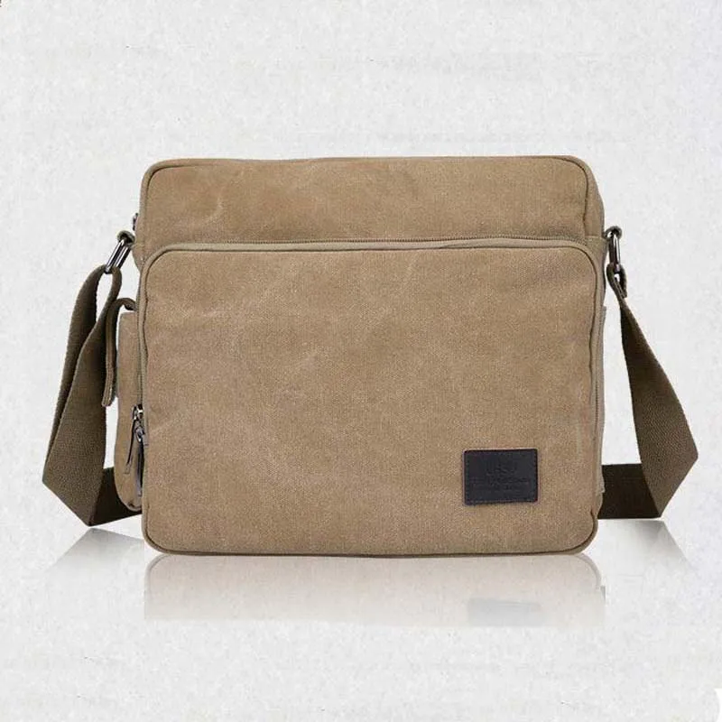 2021 New Multifunctional Men Crossbody Messenger Bags Canvas Vintage Casual Shoulder Bags Men's Travel Bags
