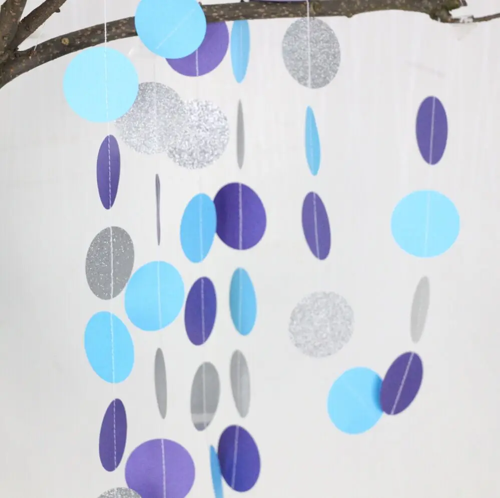 5 шт. Фиолетовый Синий Серебряный венок День рождения Декор Фон наряд для