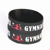 1pc silicone dancer wristbands 1 wide gymnastics sport silicone bracelet fitness bangles silicone wristband gift armband sh096