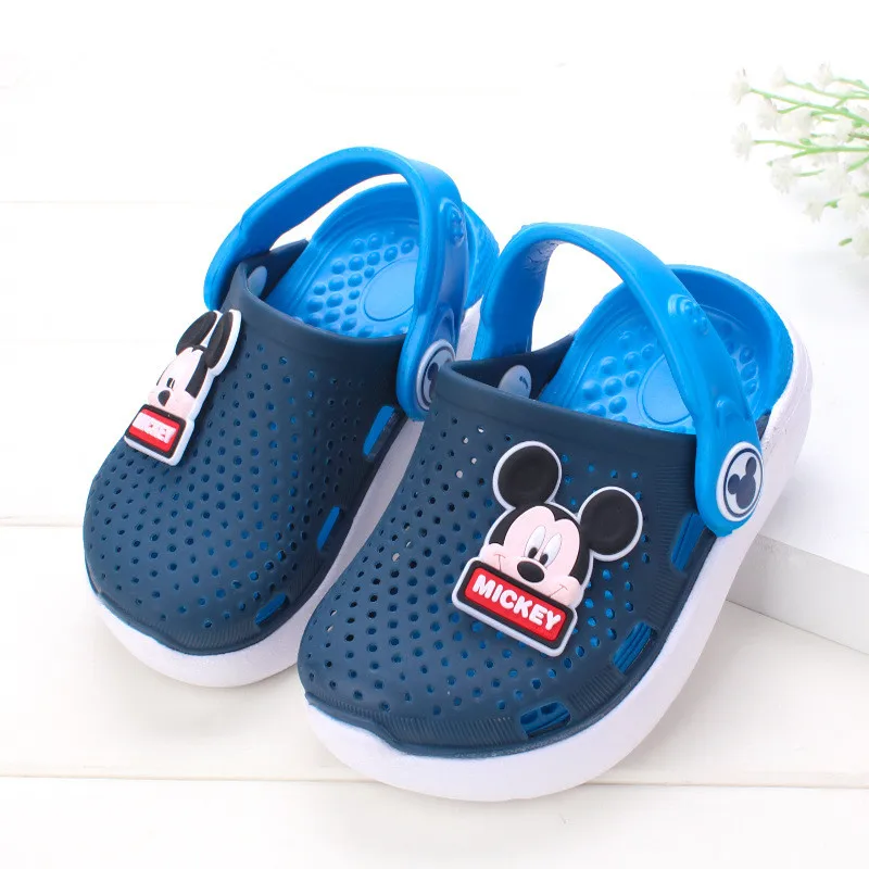 Классные тапочки для малышей с рисунком Микки Мауса сандалии маленьких