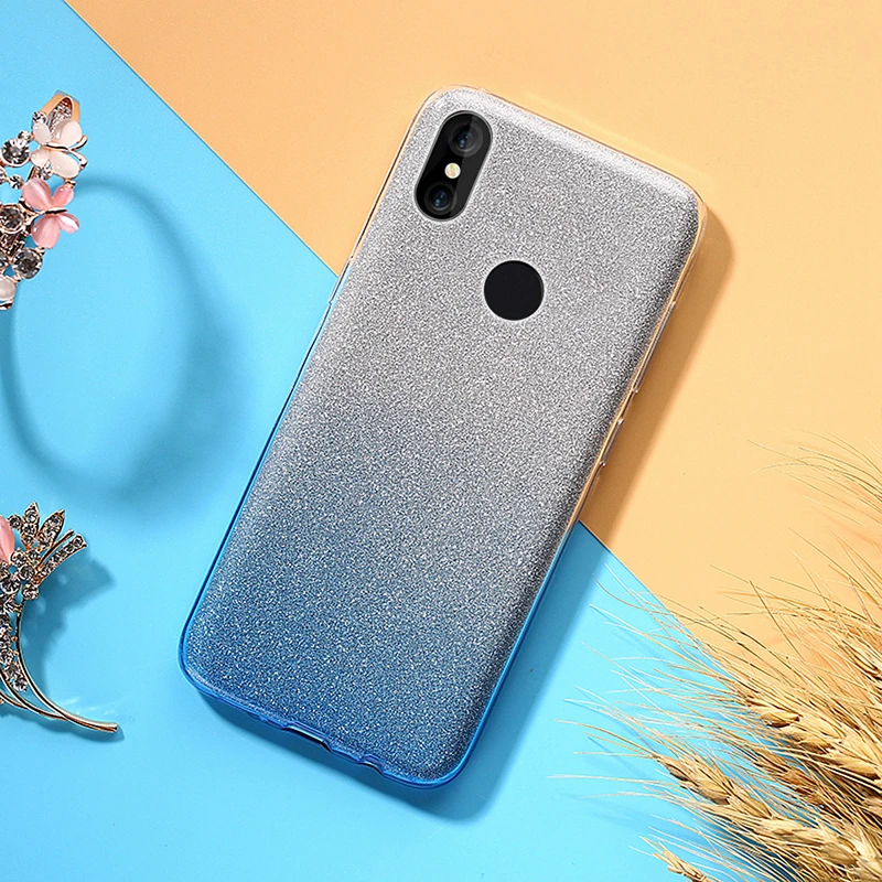 Чехол для Redmi 6 6A Pro ультра тонкий роскошный двухслойный Блестящий Мягкий