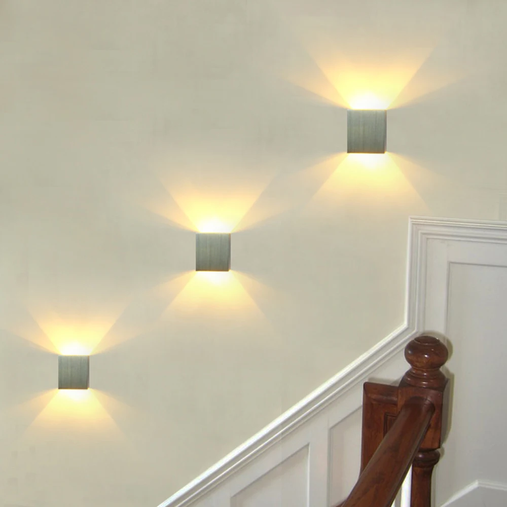 Настсветильник светодиодный светильник с 4 портами 3 Вт 110 В 220 В|wall light square|light led