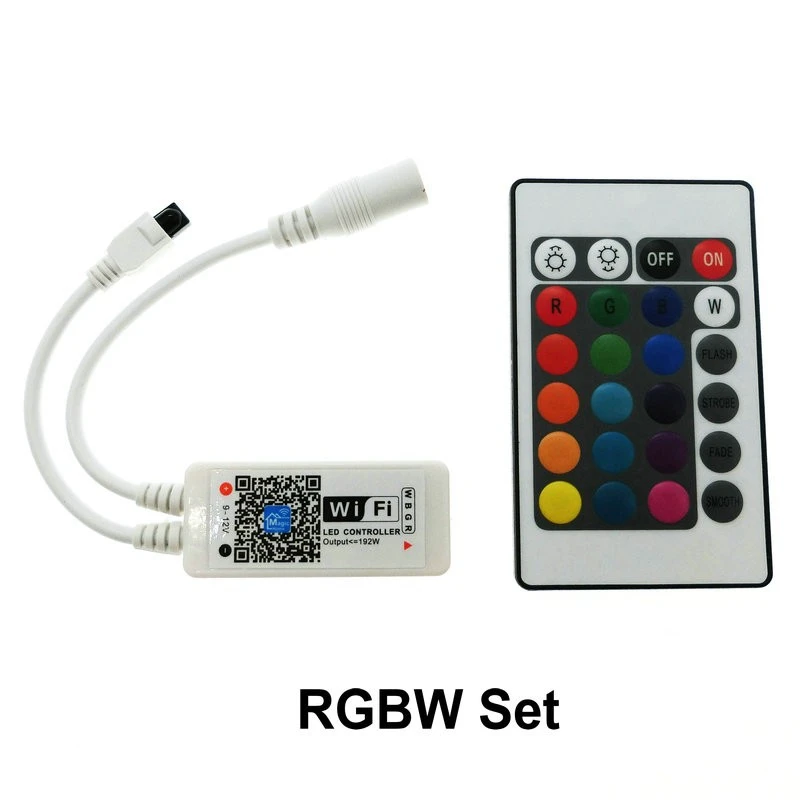 Светодиодный контроллер RGB/RGBW 12 в пост. Тока мини Wi Fi + ИК пульт дистанционного