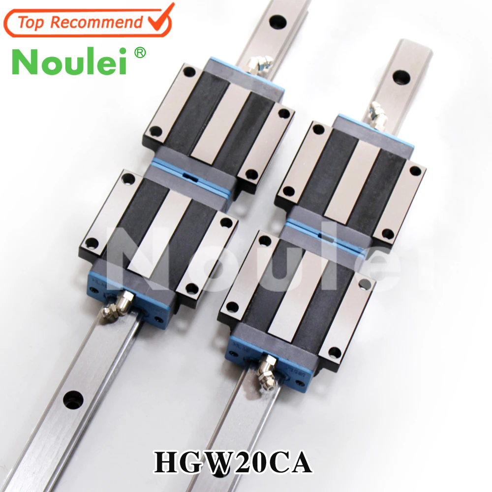 Noulei HGW20 Китай линейные рельсы движения HGR20 witn HGW20CA направляющие блоки 20 мм CNC набор 500 мм 1000 мм 1200 мм