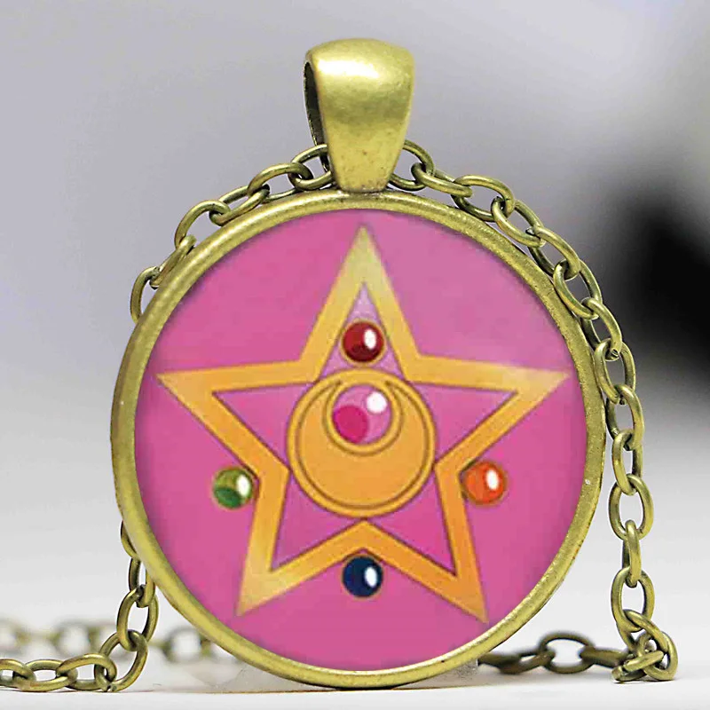 Оптовая продажа художественное стекло новинка подвеска в виде звезды Сейлор Мун