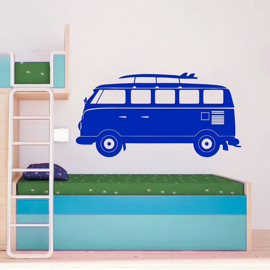 Виниловая наклейка на стену с изображением Фольксваген кемпера фургона|wall decor|decal