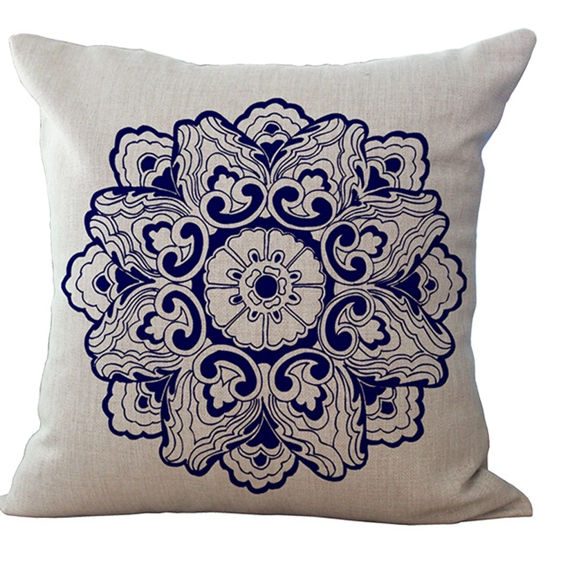 1 шт в традиционном китайском стиле Цвет синий белый Принт &quotфарфор сиденье hug