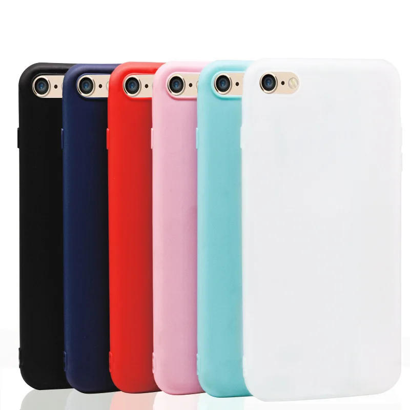 Матовый чехол для iPhone 7 8 X XR XS чехлы 6 6S Plus Мягкая силиконовая задняя крышка