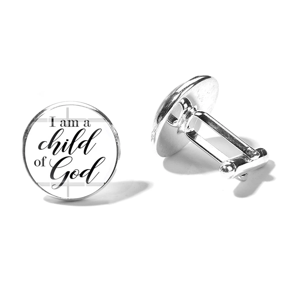 SONGDA Новое поступление я CHILD OF GOD запонки круглый зажим высококачественные Запонки
