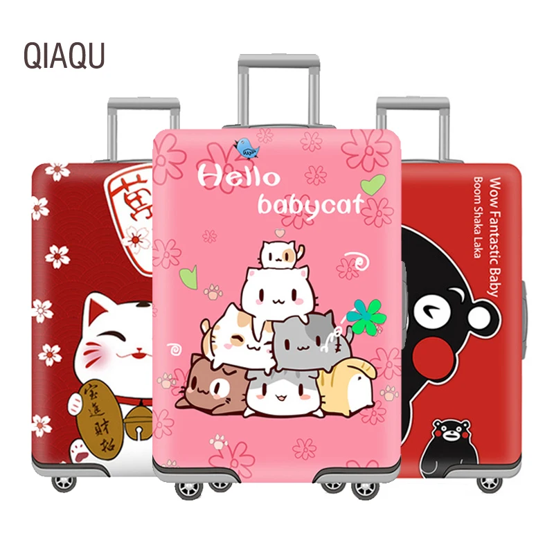 Чехол для чемодана с мультяшным животным путешествий 18 32 дюймов Эластичный