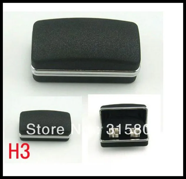 

New Arrival Promotion! black rectangle Cufflinks Box 12pcs/lot 7.6*3.8*3.7cm size metal gift boxes for men free ship
