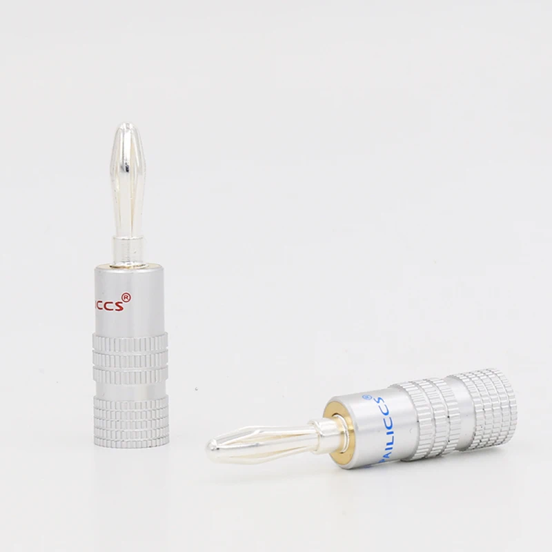 

Silver Plated Banana plug banana jack for speaker cable connector