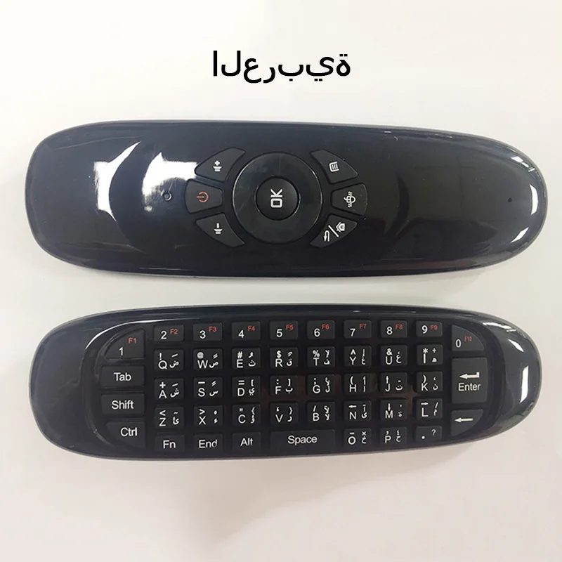 C120 Arabic FlyMouse беспроводной Keybord русский и английский датчик движения 2,4 ГГц мини аккумуляторная W1 и C120 смарт-пульт дистанционного управления Smart tv - Цвет: C120 Arabic